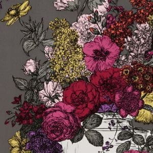 флизелиновые полностью обои в комнату Clarke&Clarke Floribunda W0041-03 На фото флизелиновые полностью обои в комнату Clarke&Clarke Floribunda W0041-03