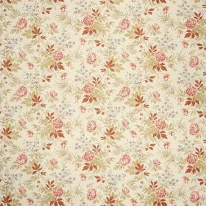 ткань обои в спальню с цветами  ретро Fabricut French general Florette Rouge Fabric На фото ткань обои в спальню с цветами  ретро Fabricut French general Florette Rouge Fabric