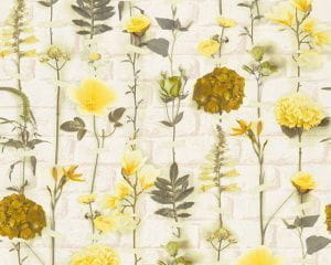 немецкие недорогие флизелиновые полностью обои в комнату AS-Creation Urban Flowers 32725-2 На фото немецкие недорогие флизелиновые полностью обои в комнату AS-Creation Urban Flowers 32725-2
