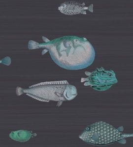 флизелиновые полностью обои черные в коридор с абстракцией Cole Son Fornasetti 114-16032 На фото флизелиновые полностью обои черные в коридор с абстракцией Cole Son Fornasetti 114-16032