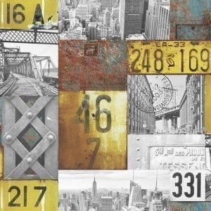 бельгийские обои в комнату Decoprint с текстом What's up WU20645 На фото бельгийские обои в комнату Decoprint с текстом What's up WU20645