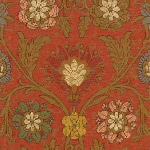 американские обои красные Thibaut с цветами  Anniversary 839-T-6058 На фото американские обои красные Thibaut с цветами  Anniversary 839-T-6058