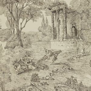 бумажные обои Zoffany в стиле жуи Chantemerle CHP07005 На фото бумажные обои Zoffany в стиле жуи Chantemerle CHP07005