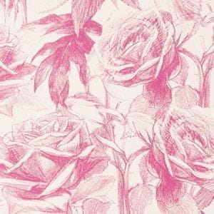 премиум обои розовые Clarke&Clarke Floribunda W0037-09 На фото премиум обои розовые Clarke&Clarke Floribunda W0037-09