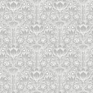 шведские флизелиновые полностью обои серые в комнату Eco с цветами  Black and White 6088 На фото шведские флизелиновые полностью обои серые в комнату Eco с цветами  Black and White 6088