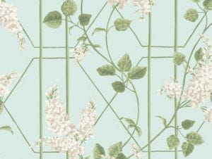 шведские элитные обои бирюзовые в гостиную стиле прованс Cole Son Botanical Botanica 115/5014 На фото шведские элитные обои бирюзовые в гостиную стиле прованс Cole Son Botanical Botanica 115/5014