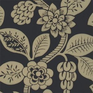 английские бумажные обои черные в комнату Sanderson Classic Collection DCLAEV108 На фото английские бумажные обои черные в комнату Sanderson Classic Collection DCLAEV108