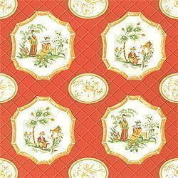 американские обои красные в комнату Thibaut с геометрией восточном стиле Sweet Life 839-F-96131 На фото американские обои красные в комнату Thibaut с геометрией восточном стиле Sweet Life 839-F-96131