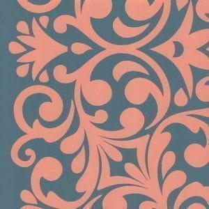 немецкие недорогие обои бирюзовые в комнату Marburg Ornamental Home 55236 На фото немецкие недорогие обои бирюзовые в комнату Marburg Ornamental Home 55236