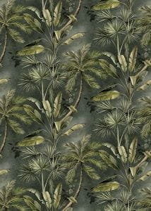 бельгийские обои зеленые в комнату Decoprint Blooming BL22782 На фото бельгийские обои зеленые в комнату Decoprint Blooming BL22782