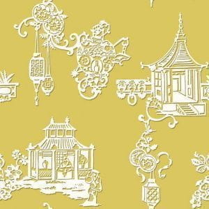 английские премиум обои желтые в комнату Sketchtwenty 3 Pagoda MH00424 На фото английские премиум обои желтые в комнату Sketchtwenty 3 Pagoda MH00424