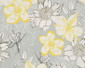 немецкие дешевые бумажные обои серые в комнату AS-Creation Urban Flowers 32798-2 На фото немецкие дешевые бумажные обои серые в комнату AS-Creation Urban Flowers 32798-2