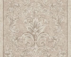 немецкие премиум обои капучино с орнаментом AS-Creation Versace 96216-3 На фото немецкие премиум обои капучино с орнаментом AS-Creation Versace 96216-3