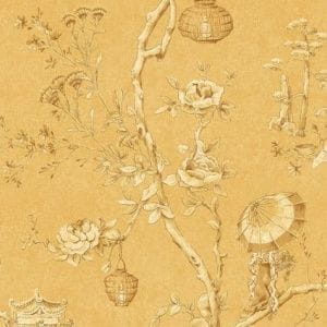 премиум бумажные обои бежевые Wallquest с цветами  Aja 7733239 На фото премиум бумажные обои бежевые Wallquest с цветами  Aja 7733239