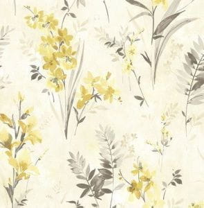 итальянские обои желтые в комнату стиле прованс KT-Exclusive Ars-botanica FD21629 На фото итальянские обои желтые в комнату стиле прованс KT-Exclusive Ars-botanica FD21629