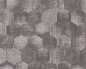немецкие обои коричневые AS-Creation с геометрией Materials 36330-2 На фото немецкие обои коричневые AS-Creation с геометрией Materials 36330-2