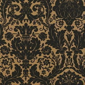 обои черные Thibaut в классическом стиле Damask Resource 839-T-7627 На фото обои черные Thibaut в классическом стиле Damask Resource 839-T-7627