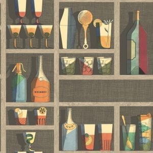 обои серые Cole Son Fornasetti 114-23043 На фото обои серые Cole Son Fornasetti 114-23043