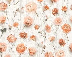 недорогие флизелиновые полностью обои белые AS-Creation Urban Flowers 32723-2 На фото недорогие флизелиновые полностью обои белые AS-Creation Urban Flowers 32723-2