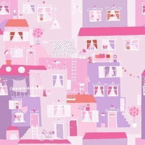 бельгийские флизелиновые полностью обои розовые детские Decoprint Young at home YH-17950 На фото бельгийские флизелиновые полностью обои розовые детские Decoprint Young at home YH-17950