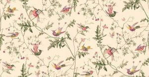 премиум бумажные обои розовые в комнату Cole Son с птицами Collection of Flowers 62/1001 На фото премиум бумажные обои розовые в комнату Cole Son с птицами Collection of Flowers 62/1001