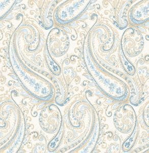 обои голубые турецкий огурец пейсли Fine Decor Maison 2665-22043 На фото обои голубые турецкий огурец пейсли Fine Decor Maison 2665-22043