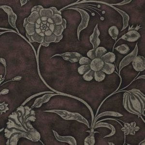 элитные бумажные обои венге с цветами  в английской стиле Zoffany Nureyev NUP07001 На фото элитные бумажные обои венге с цветами  в английской стиле Zoffany Nureyev NUP07001