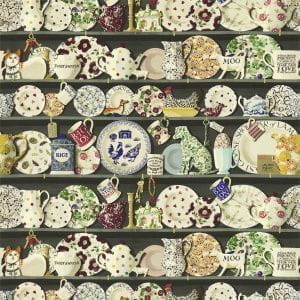 английские виниловые обои на флизелиновой основе коричневые в комнату Sanderson Emma Bridgewater Wallpaper 213650 На фото английские виниловые обои на флизелиновой основе коричневые в комнату Sanderson Emma Bridgewater Wallpaper 213650
