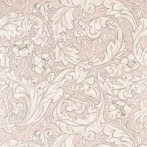 элитные флизелиновые полностью обои розовые в гостиную с цветами  Morris Pure North DMPN216553 На фото элитные флизелиновые полностью обои розовые в гостиную с цветами  Morris Pure North DMPN216553