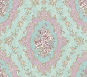 итальянские премиум обои бирюзовые Blumarine 4 BM27001 На фото итальянские премиум обои бирюзовые Blumarine 4 BM27001