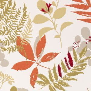 обои в комнату Clarke&Clarke с цветами  английской стиле Wild Garden W0047-06 На фото обои в комнату Clarke&Clarke с цветами  английской стиле Wild Garden W0047-06