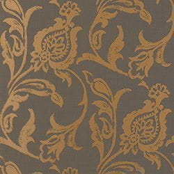 американские элитные бумажные обои коричневые в комнату с цветами  Thibaut Filigree 839-T-2010 На фото американские элитные бумажные обои коричневые в комнату с цветами  Thibaut Filigree 839-T-2010