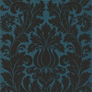 английские обои синие Zoffany Nureyev NUP03008 На фото английские обои синие Zoffany Nureyev NUP03008