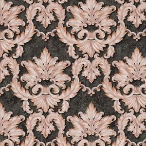 недорогие виниловые обои черные с дамаском AS-Creation Luxury Classics 34370-2 На фото недорогие виниловые обои черные с дамаском AS-Creation Luxury Classics 34370-2