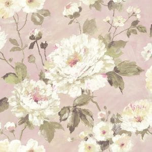 недорогие виниловые обои на флизелиновой основе белые GranDeco в стиле прованс Fiore FO3104 На фото недорогие виниловые обои на флизелиновой основе белые GranDeco в стиле прованс Fiore FO3104