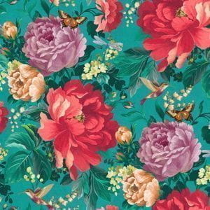 элитные бумажные обои в гостиную Arthouse с цветами  арт-деко A Shade Wilder 300109 На фото элитные бумажные обои в гостиную Arthouse с цветами  арт-деко A Shade Wilder 300109