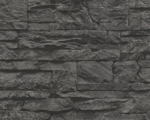 недорогие виниловые обои черные в кабинет AS-Creation Wood and Stone 7071-23 На фото недорогие виниловые обои черные в кабинет AS-Creation Wood and Stone 7071-23