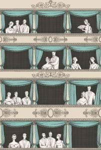 элитные обои в комнату Cole Son с абстракцией Fornasetti 97/14043 На фото элитные обои в комнату Cole Son с абстракцией Fornasetti 97/14043