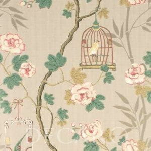 элитные флизелиновые полностью обои капучино в комнату GP & J Baker с деревьями Emperors Garden BW45004-4 На фото элитные флизелиновые полностью обои капучино в комнату GP & J Baker с деревьями Emperors Garden BW45004-4
