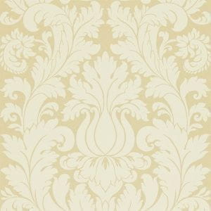 элитные бумажные обои бежевые в комнату Zoffany с дамаском Nureyev NUP03001 На фото элитные бумажные обои бежевые в комнату Zoffany с дамаском Nureyev NUP03001