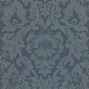 английские обои синие Zoffany Classic Damasks CDW04010 На фото английские обои синие Zoffany Classic Damasks CDW04010