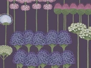 шведские флизелиновые полностью обои розовые в комнату Cole Son акварель Botanical Botanica 115/12036 На фото шведские флизелиновые полностью обои розовые в комнату Cole Son акварель Botanical Botanica 115/12036