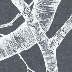итальянские элитные текстильные обои черные Italreflexes с деревьями Marco macro-008 silver birch sl На фото итальянские элитные текстильные обои черные Italreflexes с деревьями Marco macro-008 silver birch sl