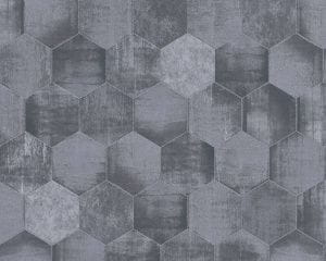 немецкие недорогие обои синие в гостиную стиле «модерн» AS-Creation Materials 36330-3 На фото немецкие недорогие обои синие в гостиную стиле «модерн» AS-Creation Materials 36330-3