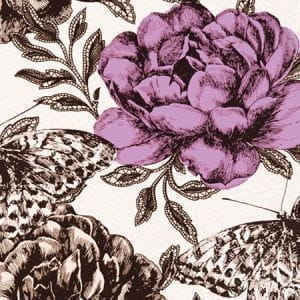 обои в комнату Clarke&Clarke с цветами  английской стиле Floribunda W0034-05 На фото обои в комнату Clarke&Clarke с цветами  английской стиле Floribunda W0034-05