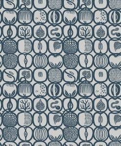 шведские флизелиновые полностью обои синие с абстракцией Borastapeter Scandinavian designers 1973 На фото шведские флизелиновые полностью обои синие с абстракцией Borastapeter Scandinavian designers 1973