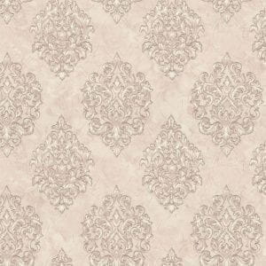 российские недорогие флизелиновые обои в спальню Euro Decor с дамаском Antique 7140-02 На фото российские недорогие флизелиновые обои в спальню Euro Decor с дамаском Antique 7140-02