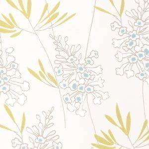 обои в комнату Clarke&Clarke с цветами  английской стиле Wild Garden W0046-01 На фото обои в комнату Clarke&Clarke с цветами  английской стиле Wild Garden W0046-01