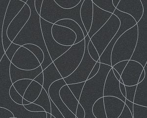 немецкие дешевые виниловые обои черные для кухни AS-Creation Black White 3 301666 На фото немецкие дешевые виниловые обои черные для кухни AS-Creation Black White 3 301666