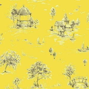 обои желтые Arthouse с деревьями в стиле жуи Sophie Conran 950706 На фото обои желтые Arthouse с деревьями в стиле жуи Sophie Conran 950706
